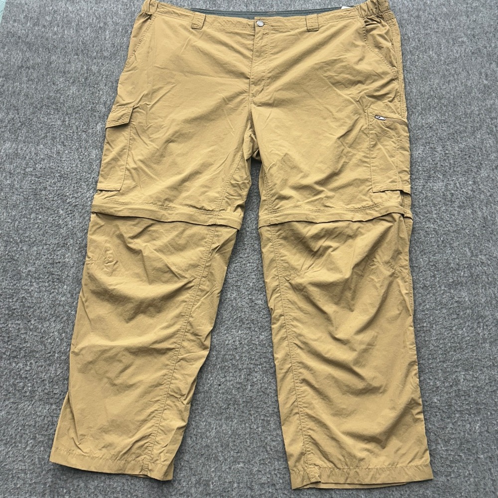 Columbia Hiking Pants Convertible 48x30 Omni-Shade Cargo Brown Tan